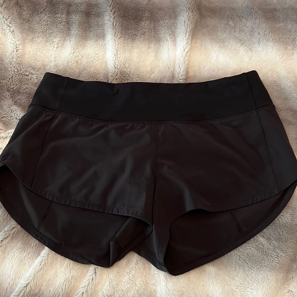 Lululemon speed up shorts.